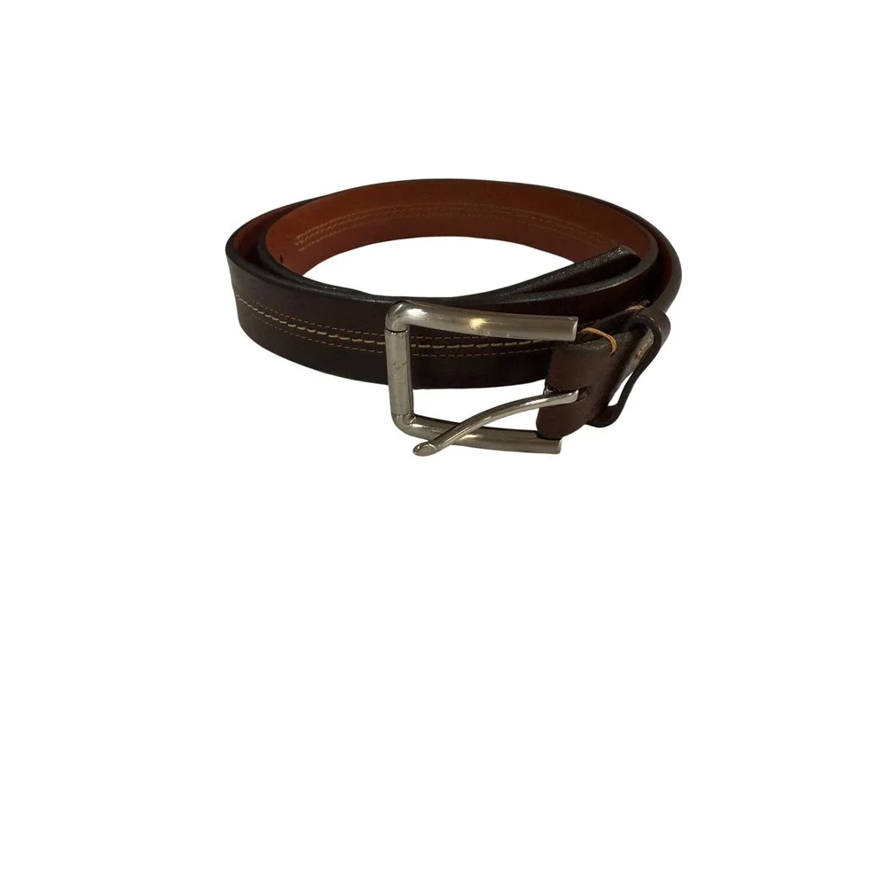 Johnston & Murphy Leather Belt Mens 40 Brown  Made in USA 75-6725